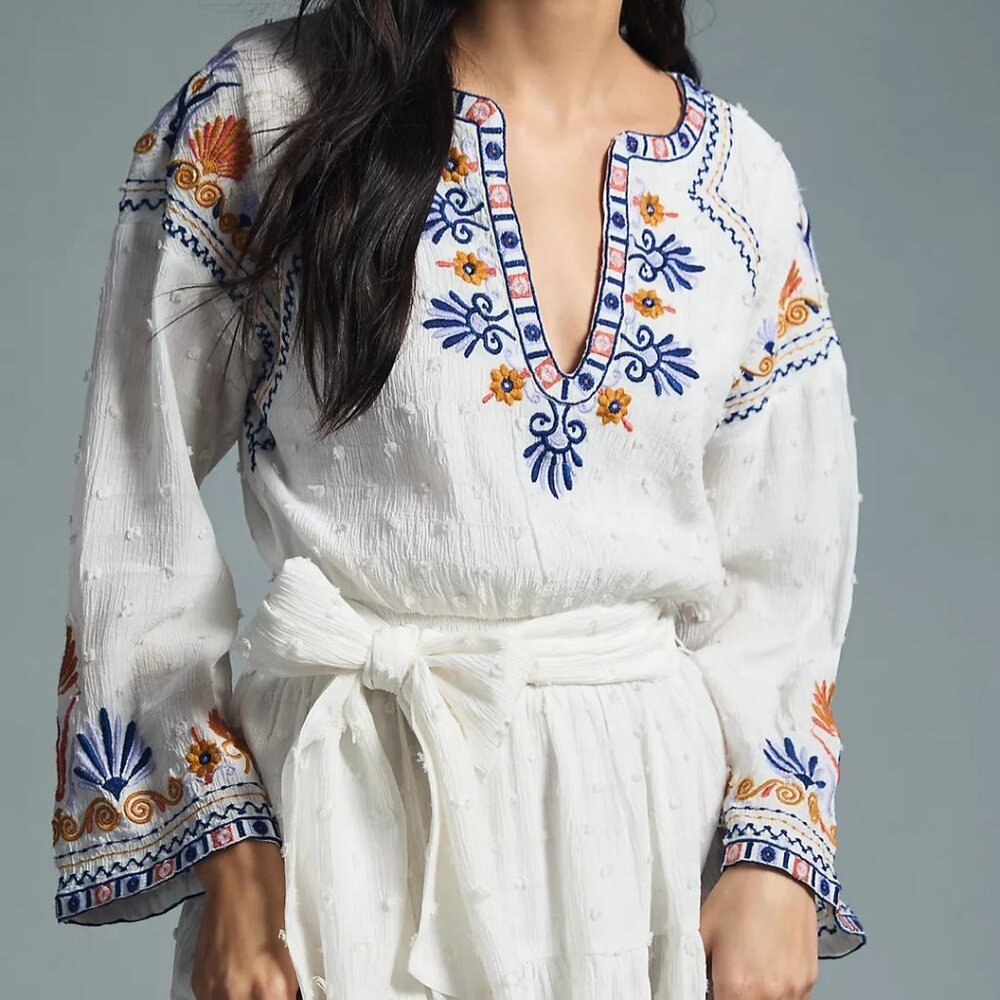 Anthropologie Embroidered Deco Dress - Picture 3 of 9